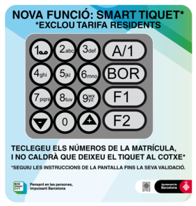 Nova opció al parquímetre: SMART TIQUET Nova opció al parquímetre: SMART TIQUET