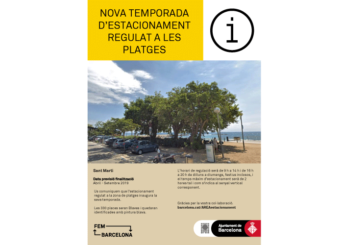 Regulated parking in the beach zone opens its season Regulated parking in the beach zone opens its season
