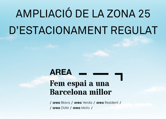 Ampliació de l’estacionament regulat de la Zona 25 del Districte d’Horta-Guinardó