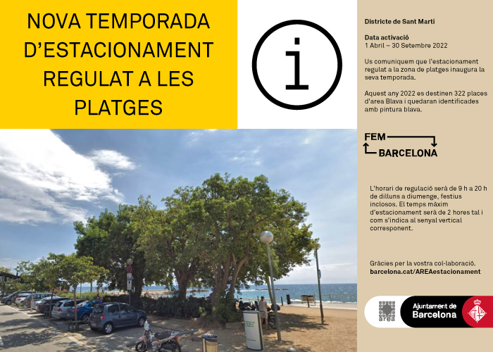 L'estacionament regulat a la zona de platges inaugura la seva temporada L'estacionament regulat a la zona de platges inaugura la seva temporada